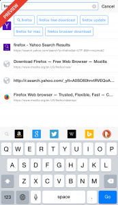 Firefox iOS - Intelligent Search