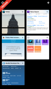 Firefox iOS - Visual Tabs